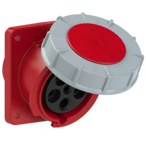 3853 Base empotrar 3P+N+T 6H 63A 400V IP67 Rojo
