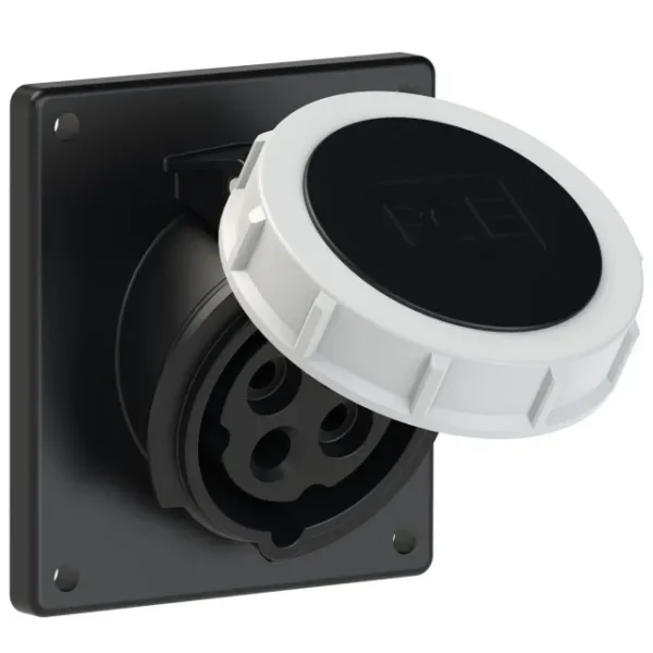 5802 Base empotrar 3P+T 7H 16A 500V IP67 Negro