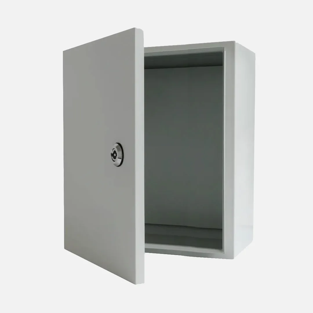 Gabinete mural c/plat. 250Hx200Wx150Dmm Acero lam. en friogalv RAL7035 IP66