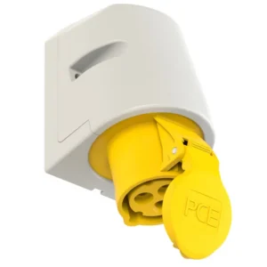 1321 Base mural 2P+T 4H 16A 110V IP44 Amarillo