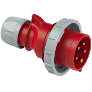 3606 Clavija aerea 3P+N+T 6H 32A 440V IP67 Rojo