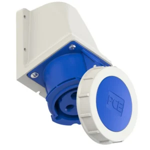 2824 Base mural 2P+T 6H 32A 220V IP67 Azul