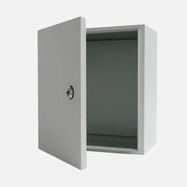 Gabinete mural c/plat. 300Hx300Wx150Dmm Acero lam. en friogalv RAL7035 IP66