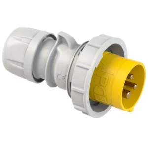 1604 Clavija aerea 2P+T 4H 32A 110V IP67 Amarillo