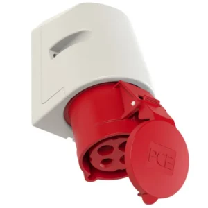 3325 Base mural 3P+T 6H 32A 400V IP44 Rojo