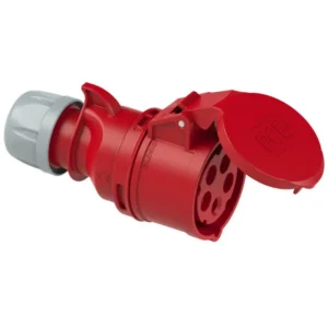 3203 Base aerea 3P+N+T 6H 16A 440V IP44 Rojo
