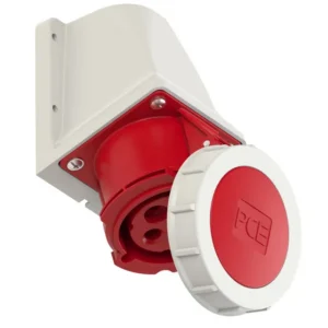 3825 Base mural 3P+T 6H 32A 400V IP67 Rojo