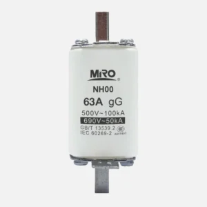 Fusible cuadrado uso general Clase gG DIN 00 63A 500/690VCA 120kA