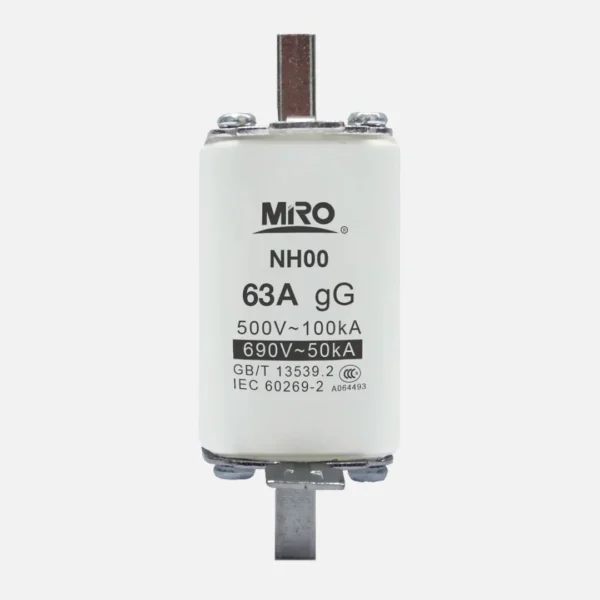 Fusible cuadrado uso general Clase gG DIN 00 63A 500/690VCA 120kA