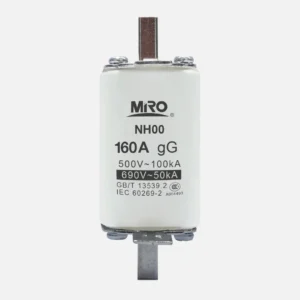 Fusible cuadrado uso general Clase gG DIN 00 160A 500/690VCA 120kA