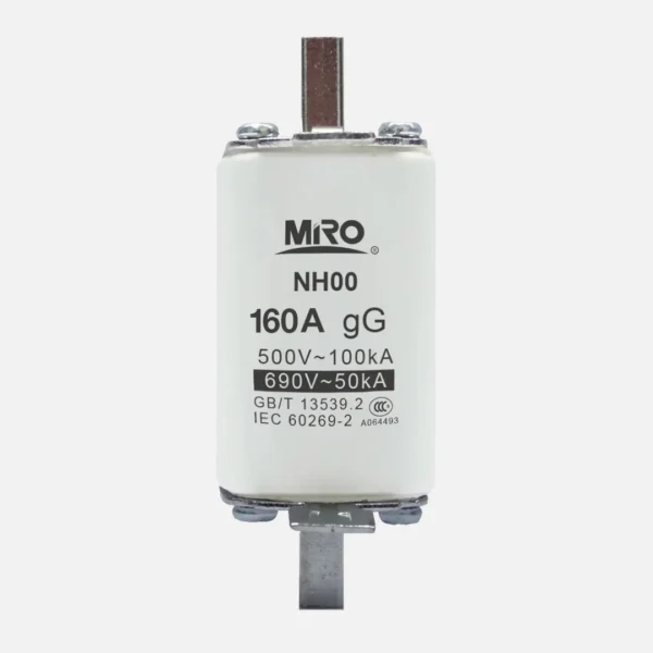 Fusible cuadrado uso general Clase gG DIN 00 160A 500/690VCA 120kA