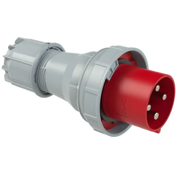 3655 Clavija aerea 3P+T 6H 125A 440V IP67 Rojo