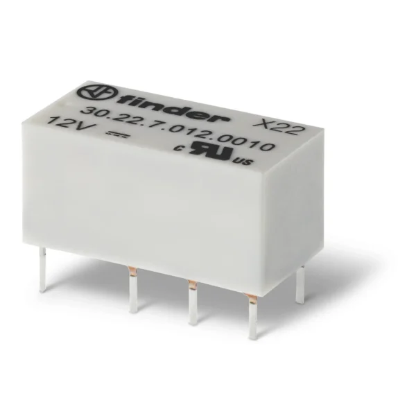 Relevador subminiatura DIL 8 pines 48VCD 2CO 2NA2NC AgNi+Au 2A 125V