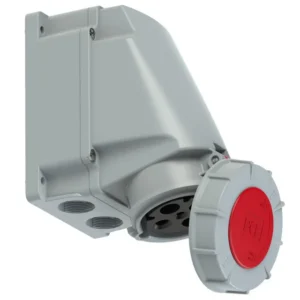 3872 Base mural 3P+T 6H 63A 400V IP67 Rojo
