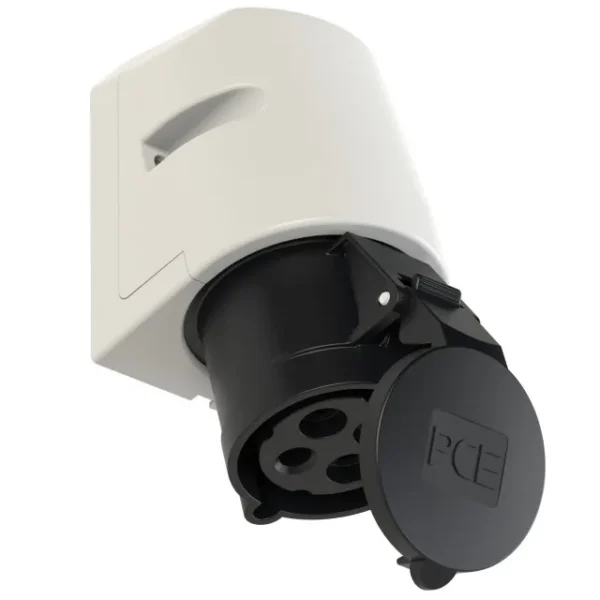 5325 Base mural 3P+T 7H 32A 500V IP44 Negro