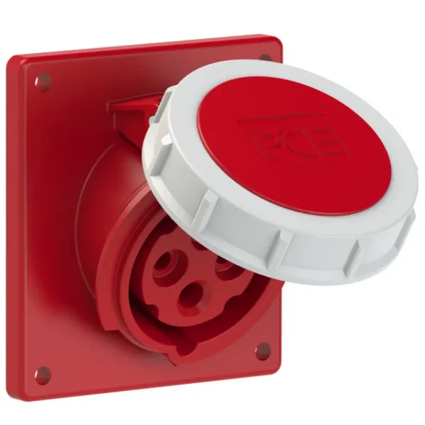 3805 Base empotrar 3P+T 6H 32A 400V IP67 Rojo