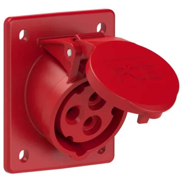 3301 Base empotrar 2P+T 9H 16A 400V IP44 Rojo