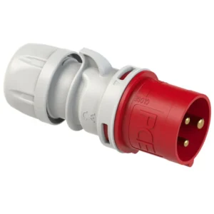 3104 Clavija aerea 2P+T 9H 32A 440V IP44 Rojo