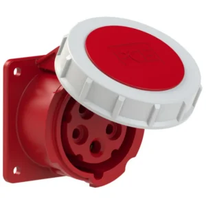 3803 Base rectangular 3P+N+T 6H 16A 400V IP67 Rojo