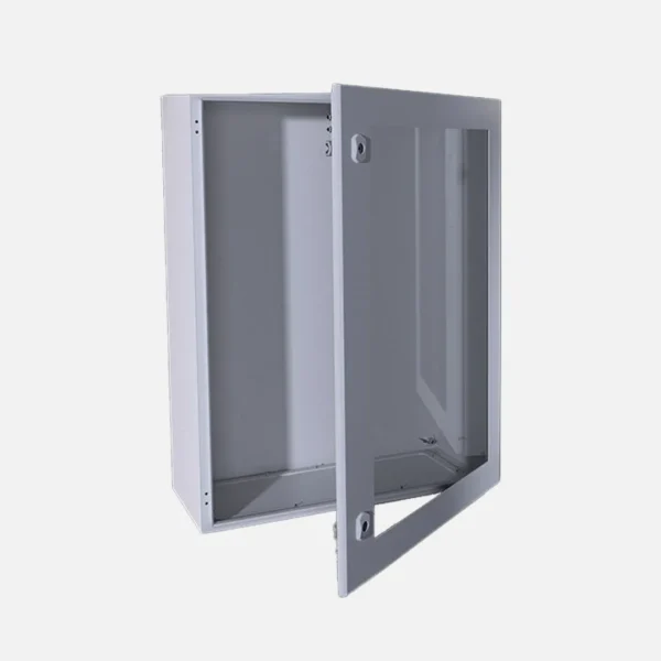 DM Gabinete mural chapa acero 1P/Transparente 400Hx300Wx210Dmm RAL7035 IP66NEMA4