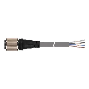 CIDH408-5 Cable conector M8 hembra recto 4 polos DC longitud 5m IP67