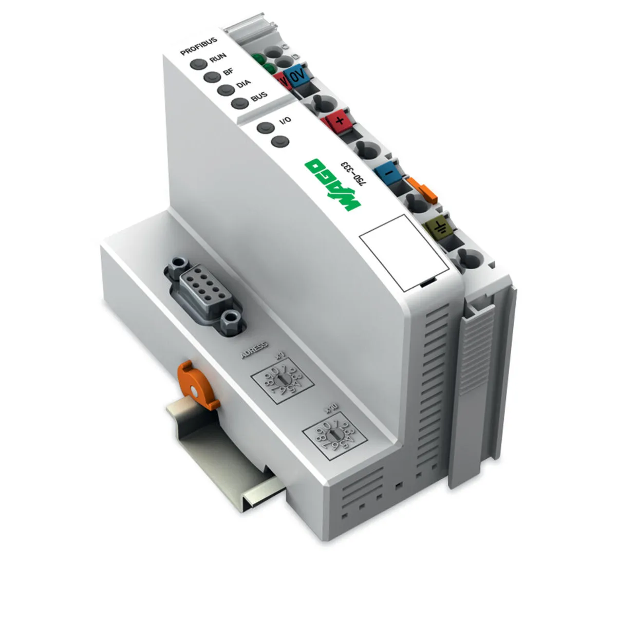 Acoplador PROFIBUS DP 12MBd 24VDC 10A montaje riel DIN35 IP20
