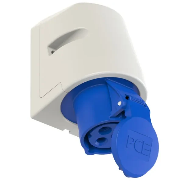 2321 Base mural 2P+T 6H 16A 230V IP44 Azul