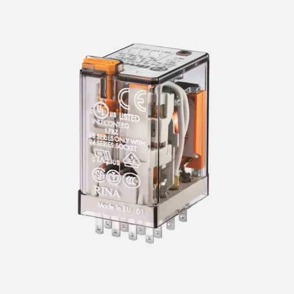 Relevador industrial 14 pines 120VAC 4CO 4NA4NC AgNi 7A 250V