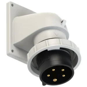 Clavija empotrar/rect. 3P+N+T 7H 32A 500V IP67 Negro