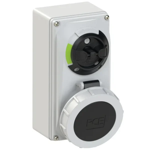 3835 Base mural/enc. 3P+T 7H 32A 400V IP67 Rojo