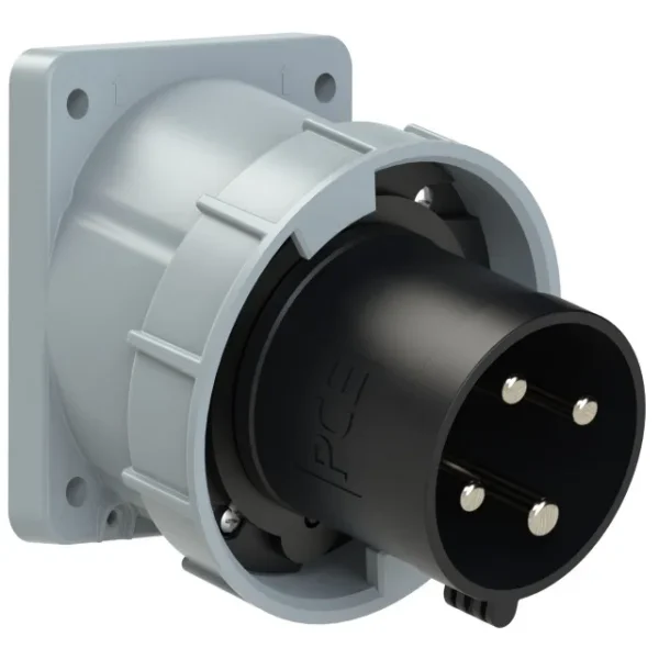 5662 Clavija empotrar/rect. 3P+T 7H 63A 500V IP67 Negro