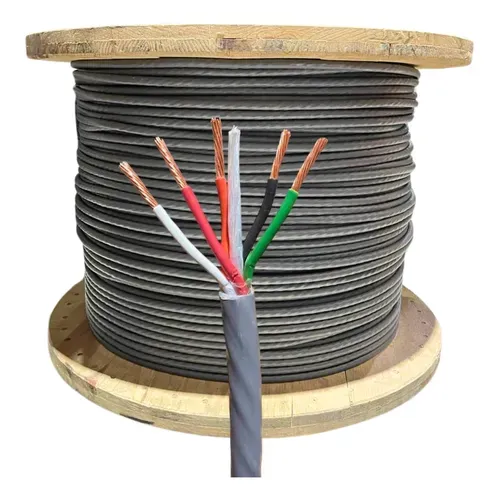 Cable fuerza VFD 4×12 AWG XLPE PVC 1000V 90C blindado naranja