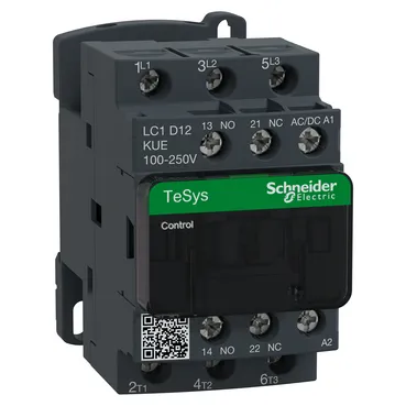 Contactor 3P 12A AC3 690V bobina 100-250VAC/DC riel DIN/panel IP20