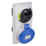 Base emportrar enclavamiento 32A 2P+T 230VCA 6h Azul IP44-IP54