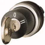 M22-WRS3-MS* Selector con Llave MS2-MS20 3 posiciones B/plata 22mm Mantenido