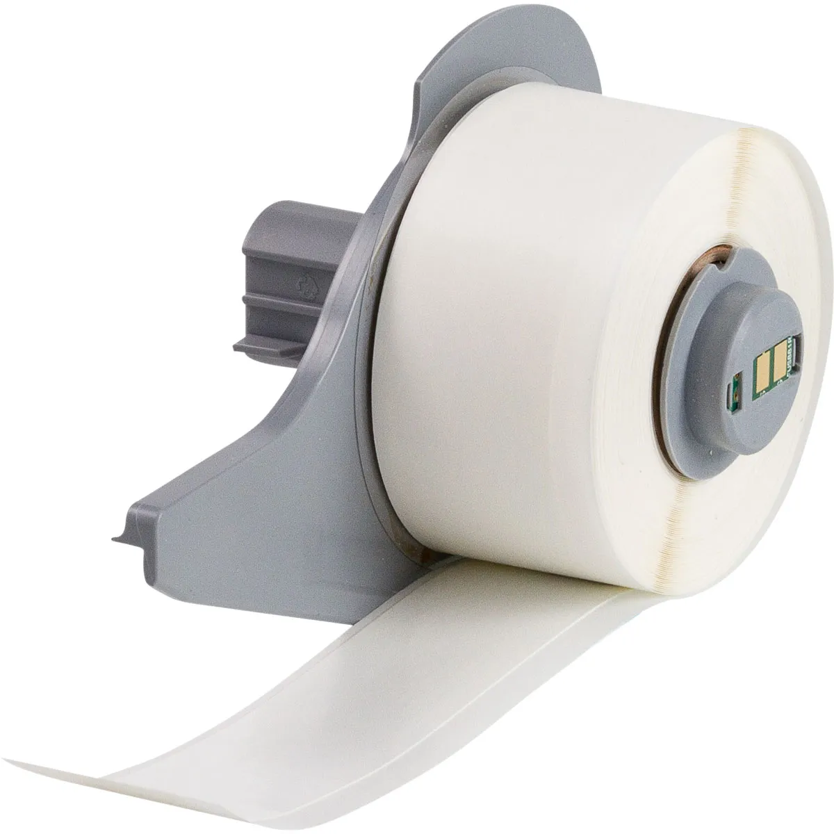 Etiqueta continua de tela de vinilo 1″ 1W in x 30L ft Negro en Blanco