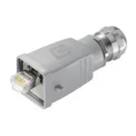 IE-PS-V05M-RJ45-TH RockStar® Conector macho V5 RJ45 Cat.6A con capota y glandula