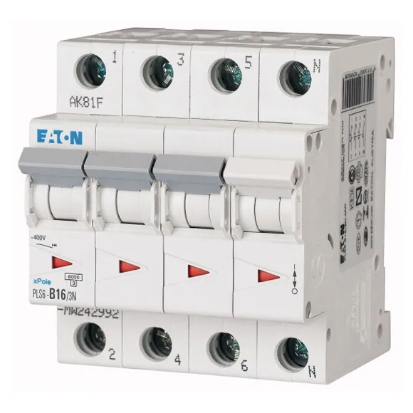 PLS6-C16/3N-MW Xpole Interruptor termomagnético (ITM) 3P+N 16A 6kA Curva C