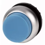 M22-DRH-B RMQ-Titan Botón pulsador Saliente Bisel plata 22mm Mantenido Azul
