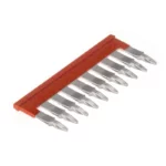 ZQV 4N/10 RT Puente enchufable rojo de 10 polos para WDU/ZDU/ZDK… de 4 mm²