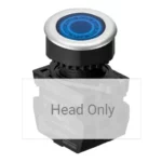 S3PF-P3B Botón pulsador redondo iluminado rasante 30mm momentáneo azul
