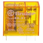 Relevador para circuito impreso 5 pines 12VAC 1CO 1NA1NC AgNi 10A 250V