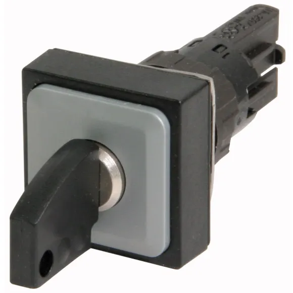 Q25S3R-A3 Selector cuadrado 25X25mm con Llave 3pos 16mm Mantenido -0-II- Negro