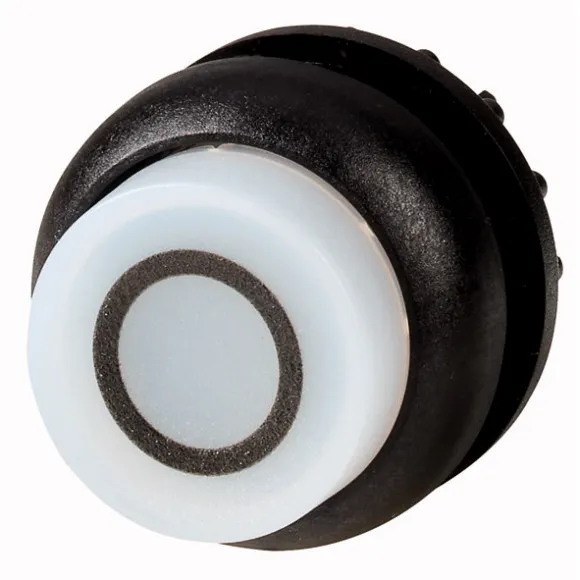 M22S-DLH-W-X0 Botón pulsador ilumin Saliente B/negro 22mm Momentáneo -0- Blanco