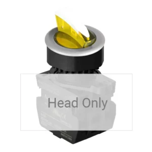 S3SFN-L1Y Selector de palanca corta iluminado 2 posiciones 30mm momentáneo amari