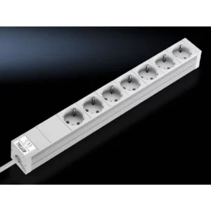 DK Barra de contactos, 15A, 6 tomas (3 duplex) NEMA5-15 gris 115V C/cable 1.8 mt