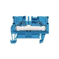 PDU 2.5/4 BL Clema Push-in 2 conexiones 1.5mm² 20-12AWG 32A 800VCA Azul