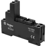 Zócalo negro con bornes de jaula para relé 40.51//52/61/62 con brida plástica