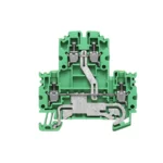WDK 2.5N PE Clema 2-Pisos PE compacta 2.5mm² 26-12AWG 800VCA Verde-Amarillo