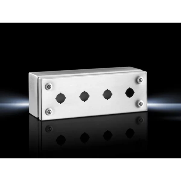 SM Caja con 4 orificios de 22mm acero inoxidable 100Hx280Wx90Dmm IP66